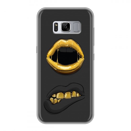 Дизайнерский силиконовый чехол для Samsung Galaxy S8 Plus Черное золото
