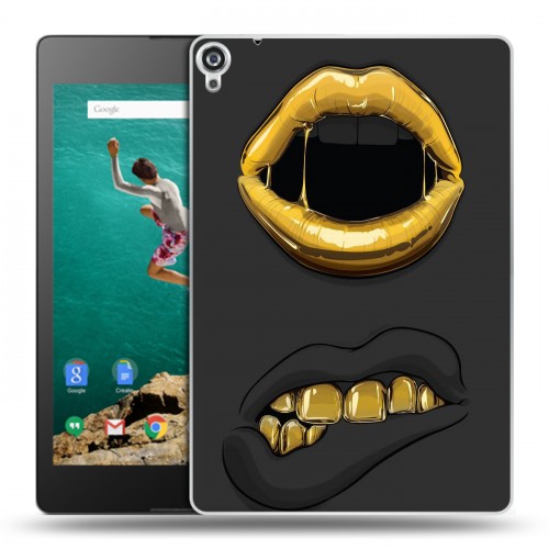 Дизайнерский пластиковый чехол для Google Nexus 9 Черное золото