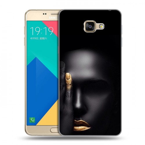 Дизайнерский силиконовый чехол для Samsung Galaxy A9 Черное золото