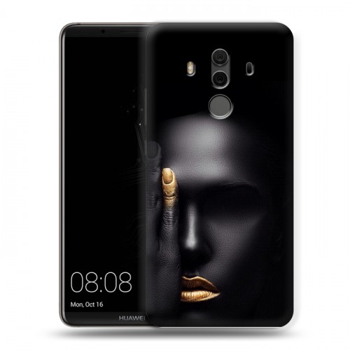 Дизайнерский пластиковый чехол для Huawei Mate 10 Pro Черное золото