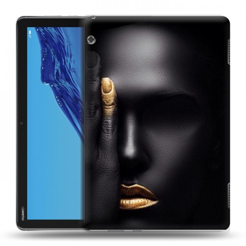 Дизайнерский силиконовый чехол для Huawei MediaPad T5 Черное золото