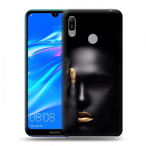 Дизайнерский пластиковый чехол для Huawei Y6 (2019) Черное золото