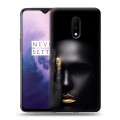 Дизайнерский пластиковый чехол для OnePlus 7 Черное золото