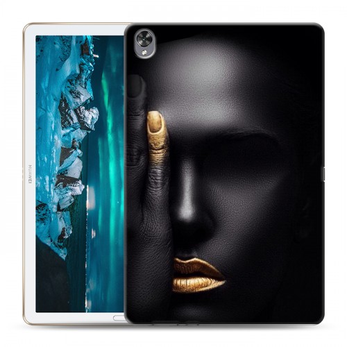 Дизайнерский силиконовый чехол для Huawei MediaPad M6 10.8 Черное золото