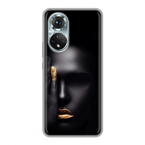 Дизайнерский силиконовый чехол для Huawei Honor 50 Черное золото