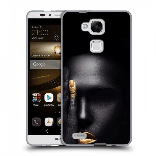 Дизайнерский силиконовый чехол для Huawei Ascend Mate 7 Черное золото