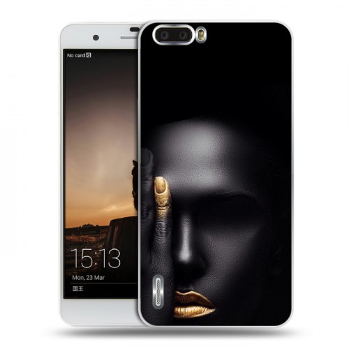 Дизайнерский пластиковый чехол для Huawei Honor 6 Plus Черное золото