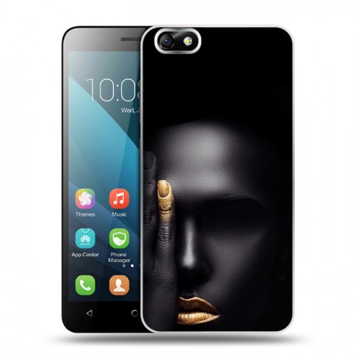 Дизайнерский пластиковый чехол для Huawei Honor 4X Черное золото