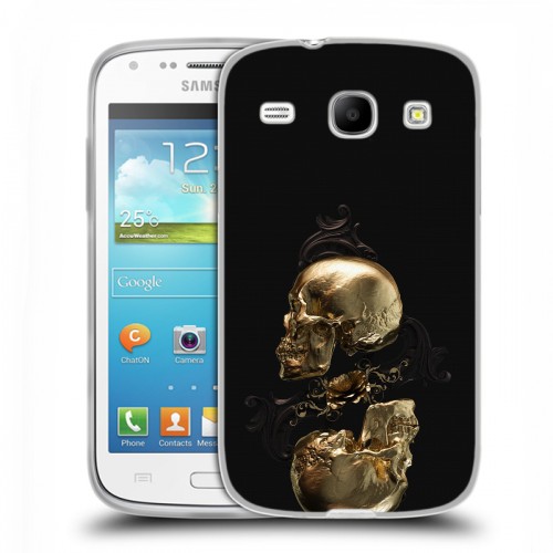 Дизайнерский пластиковый чехол для Samsung Galaxy Core Черное золото