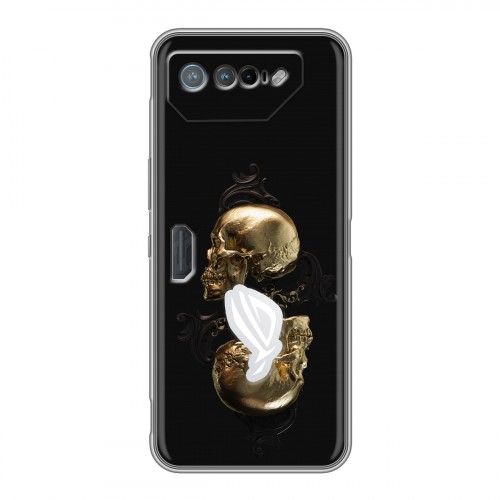 Дизайнерский силиконовый чехол для ASUS ROG Phone 7 Черное золото