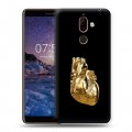 Дизайнерский пластиковый чехол для Nokia 7 Plus Черное золото