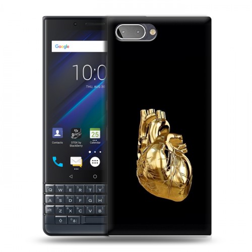 Дизайнерский пластиковый чехол для BlackBerry KEY2 LE Черное золото