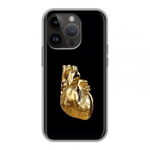 Дизайнерский силиконовый чехол для Iphone 14 Pro Черное золото