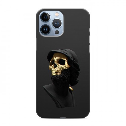 Дизайнерский силиконовый чехол для Iphone 13 Pro Max Черное золото