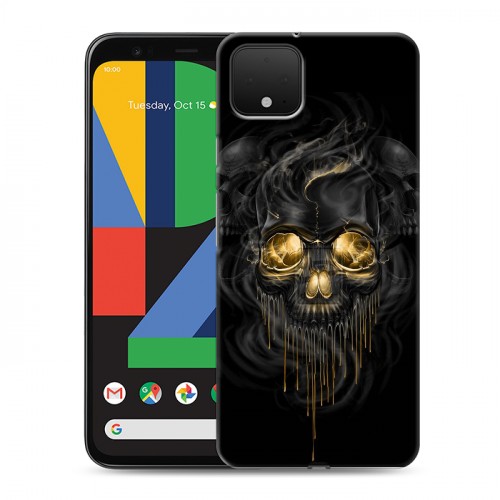 Дизайнерский пластиковый чехол для Google Pixel 4 Черное золото