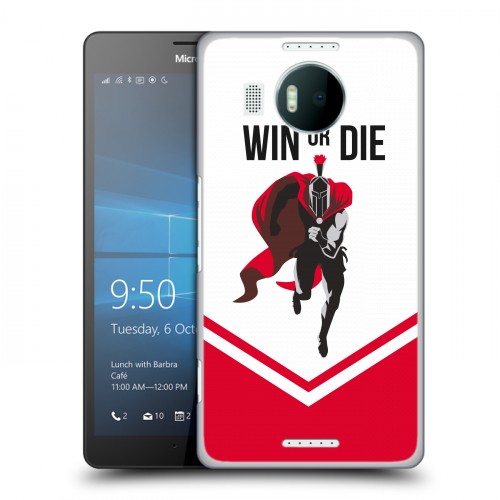 Дизайнерский пластиковый чехол для Microsoft Lumia 950 XL Red White Fans