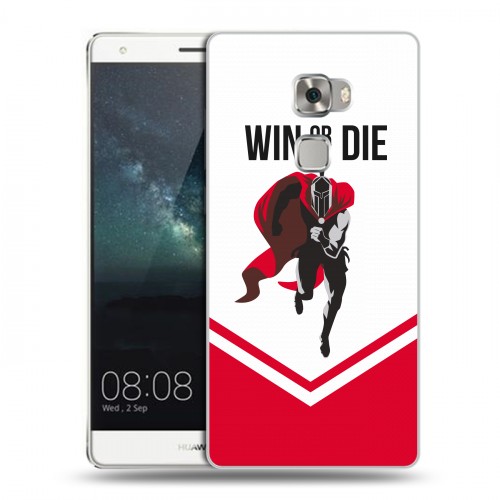 Дизайнерский пластиковый чехол для Huawei Mate S Red White Fans