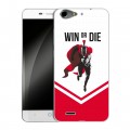 Дизайнерский силиконовый чехол для ZTE Blade L4 Red White Fans