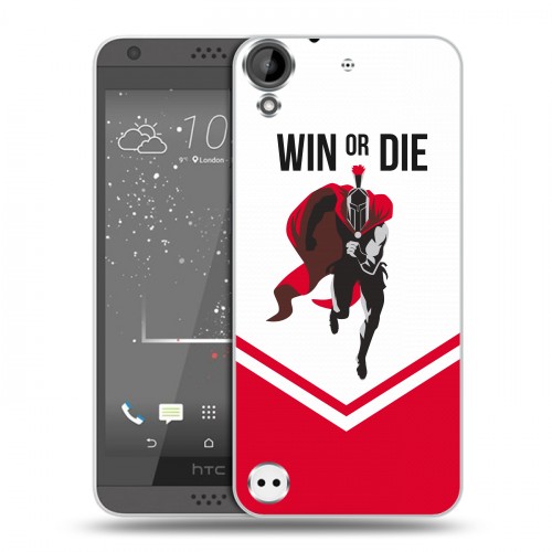 Дизайнерский пластиковый чехол для HTC Desire 530 Red White Fans