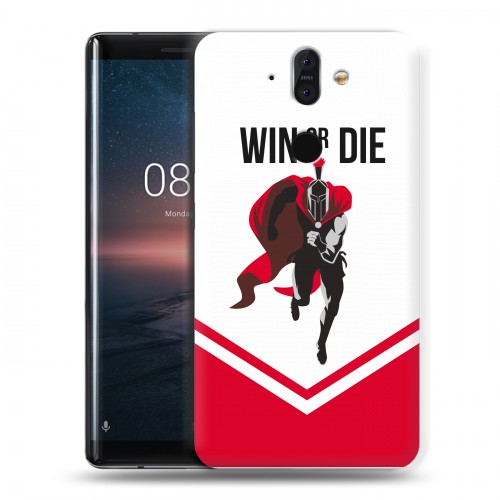 Дизайнерский силиконовый чехол для Nokia 8 Sirocco Red White Fans