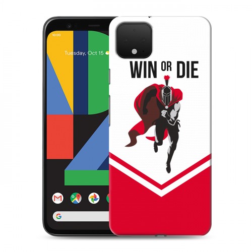 Дизайнерский пластиковый чехол для Google Pixel 4 Red White Fans