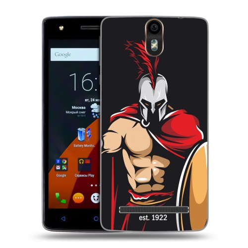 Дизайнерский силиконовый чехол для Wileyfox Storm Red White Fans