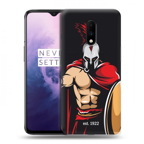 Дизайнерский пластиковый чехол для OnePlus 7 Red White Fans