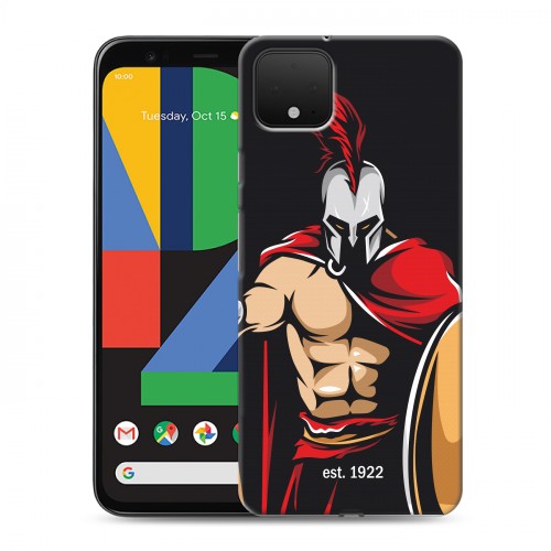 Дизайнерский пластиковый чехол для Google Pixel 4 Red White Fans