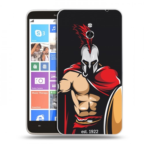 Дизайнерский пластиковый чехол для Nokia Lumia 1320 Red White Fans