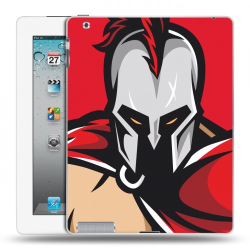 Дизайнерский пластиковый чехол для Ipad 2/3/4 Red White Fans