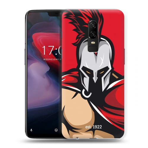 Дизайнерский пластиковый чехол для OnePlus 6 Red White Fans