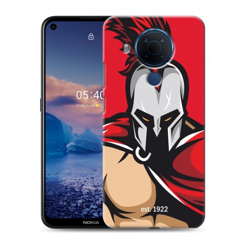 Дизайнерский силиконовый чехол для Nokia 5.4 Red White Fans