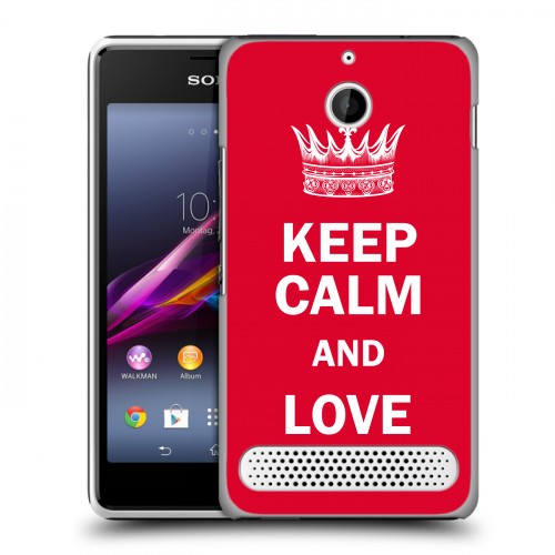 Дизайнерский силиконовый чехол для Sony Xperia E1 Red White Fans