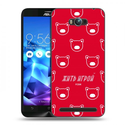 Дизайнерский пластиковый чехол для ASUS ZenFone Max Red White Fans