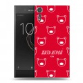 Дизайнерский пластиковый чехол для Sony Xperia XZs Red White Fans