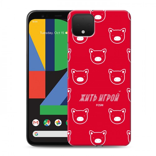 Дизайнерский пластиковый чехол для Google Pixel 4 Red White Fans