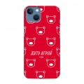 Дизайнерский силиконовый чехол для Iphone 13 Red White Fans