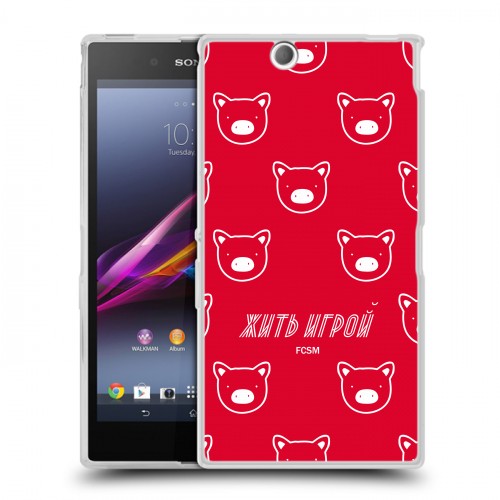 Дизайнерский пластиковый чехол для Sony Xperia Z Ultra  Red White Fans