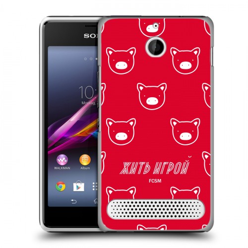 Дизайнерский силиконовый чехол для Sony Xperia E1 Red White Fans