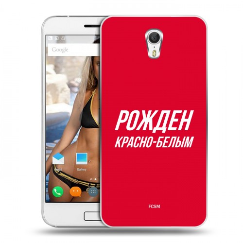 Дизайнерский силиконовый чехол для ZUK Z1 Red White Fans