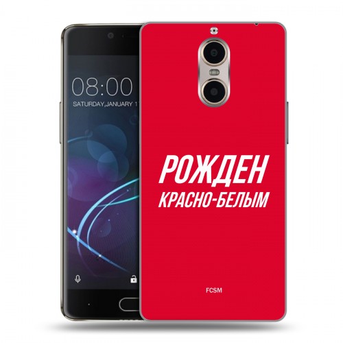 Дизайнерский силиконовый чехол для Doogee Shoot 1 Red White Fans