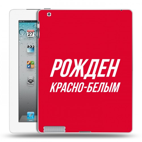 Дизайнерский пластиковый чехол для Ipad 2/3/4 Red White Fans