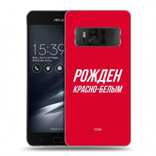 Дизайнерский силиконовый чехол для ASUS ZenFone AR Red White Fans