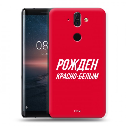 Дизайнерский силиконовый чехол для Nokia 8 Sirocco Red White Fans