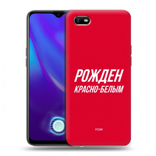 Дизайнерский силиконовый с усиленными углами чехол для OPPO A1k Red White Fans