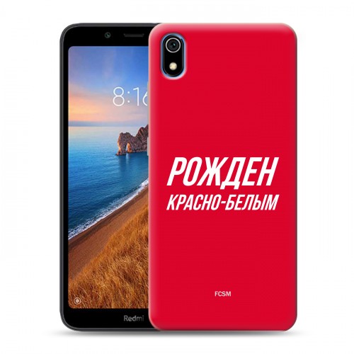 Дизайнерский силиконовый чехол для Xiaomi RedMi 7A Red White Fans