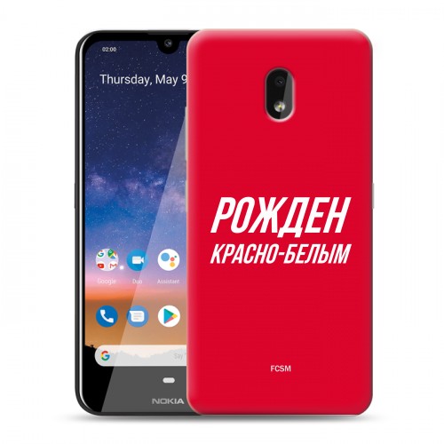 Дизайнерский пластиковый чехол для Nokia 2.2 Red White Fans