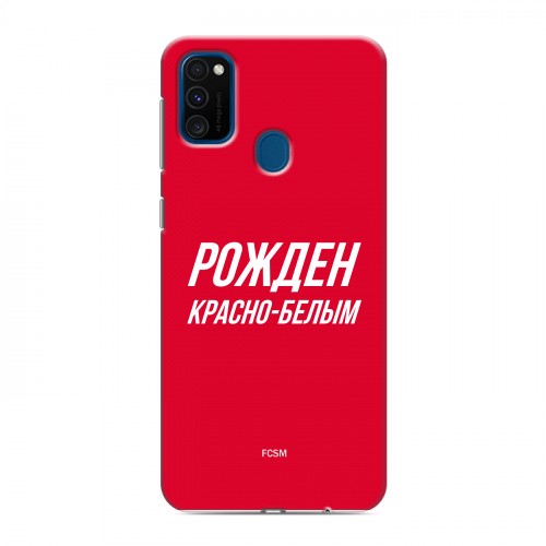 Дизайнерский силиконовый чехол для Samsung Galaxy M30s Red White Fans