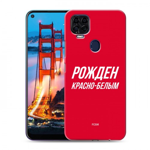 Дизайнерский пластиковый чехол для ZTE Blade V2020 Red White Fans