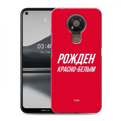 Дизайнерский силиконовый чехол для Nokia 3.4 Red White Fans